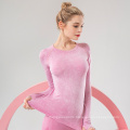 Eco Friendly Activewear Winter Running Set Ropa Deportiva China Wholesale Tie Dye Compression Long Sleeve Active Wear